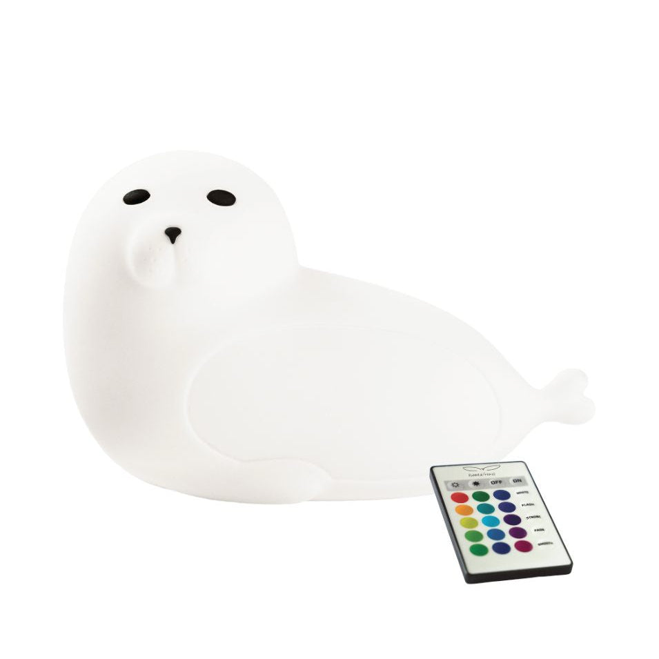 Seal Silicone Lamp with Remote - White