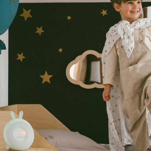 Rabbit Lamp with Alarm Clock - Green