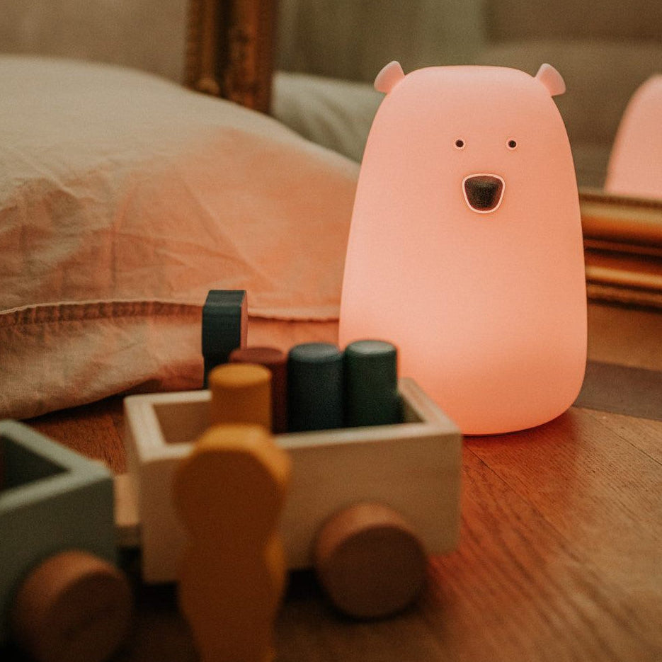 Big Bear Silicone Lamp with Remote - Pink