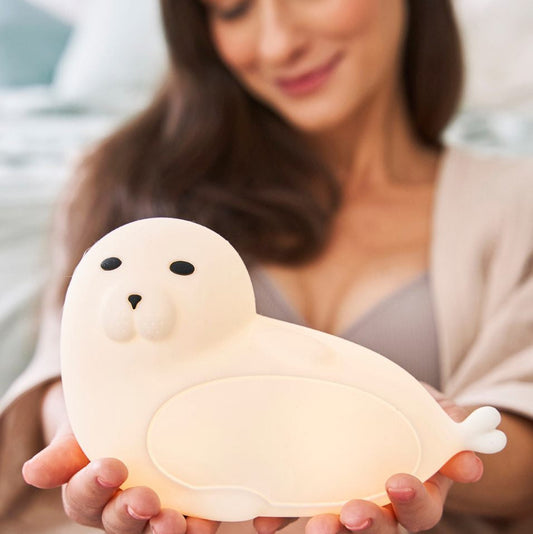 Seal Silicone Lamp with Remote - White
