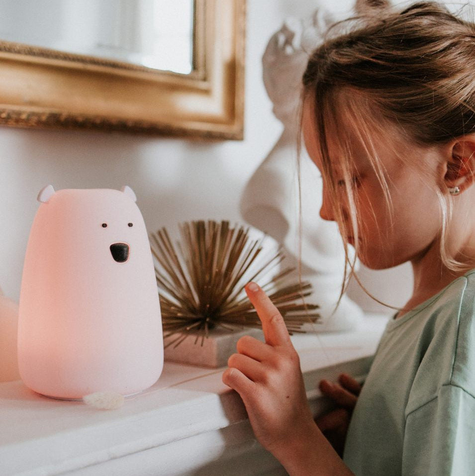 Big Bear Silicone Lamp with Remote - Pink
