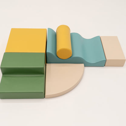 Soft Play 6 Foam Block Set - Pastel Turquoise Explorer