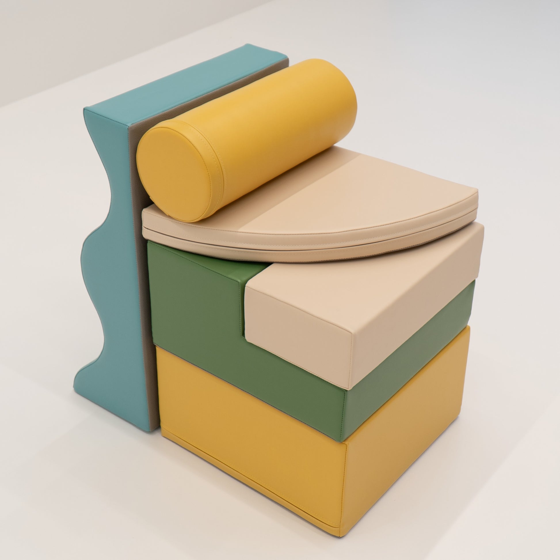 Soft Play 6 Foam Block Set - Pastel Turquoise Explorer