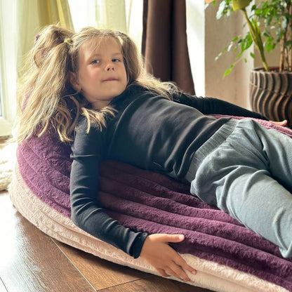 Kids Bean Bag Chair - Berry & Rose Mousse Duo