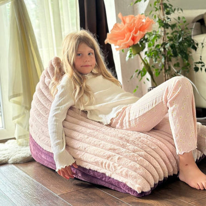Kids Bean Bag Chair - Berry & Rose Mousse Duo