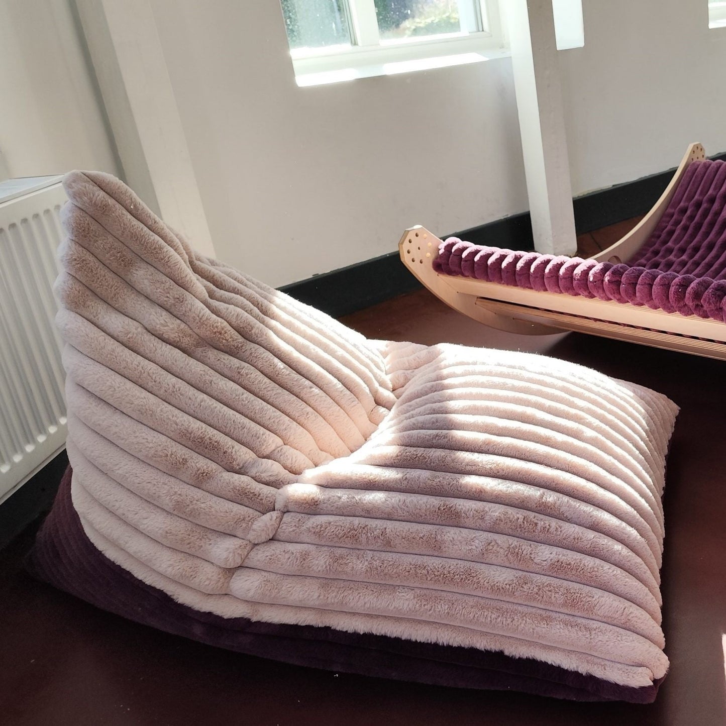 Kids Bean Bag Chair - Berry & Rose Mousse Duo