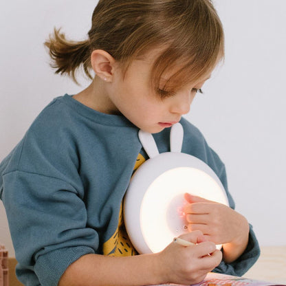 Rabbit Lamp with Alarm Clock – White