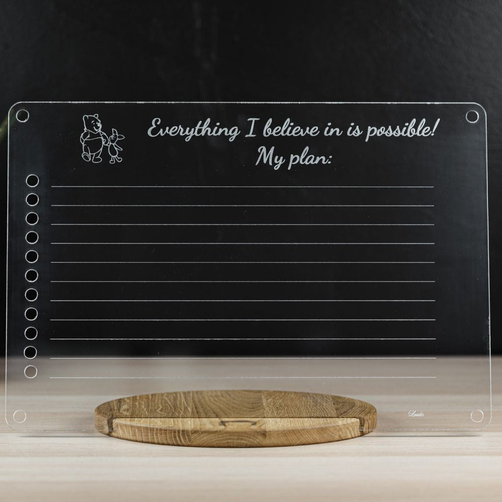 LUULA Acrylic Board - Preschool, Toddler Planner