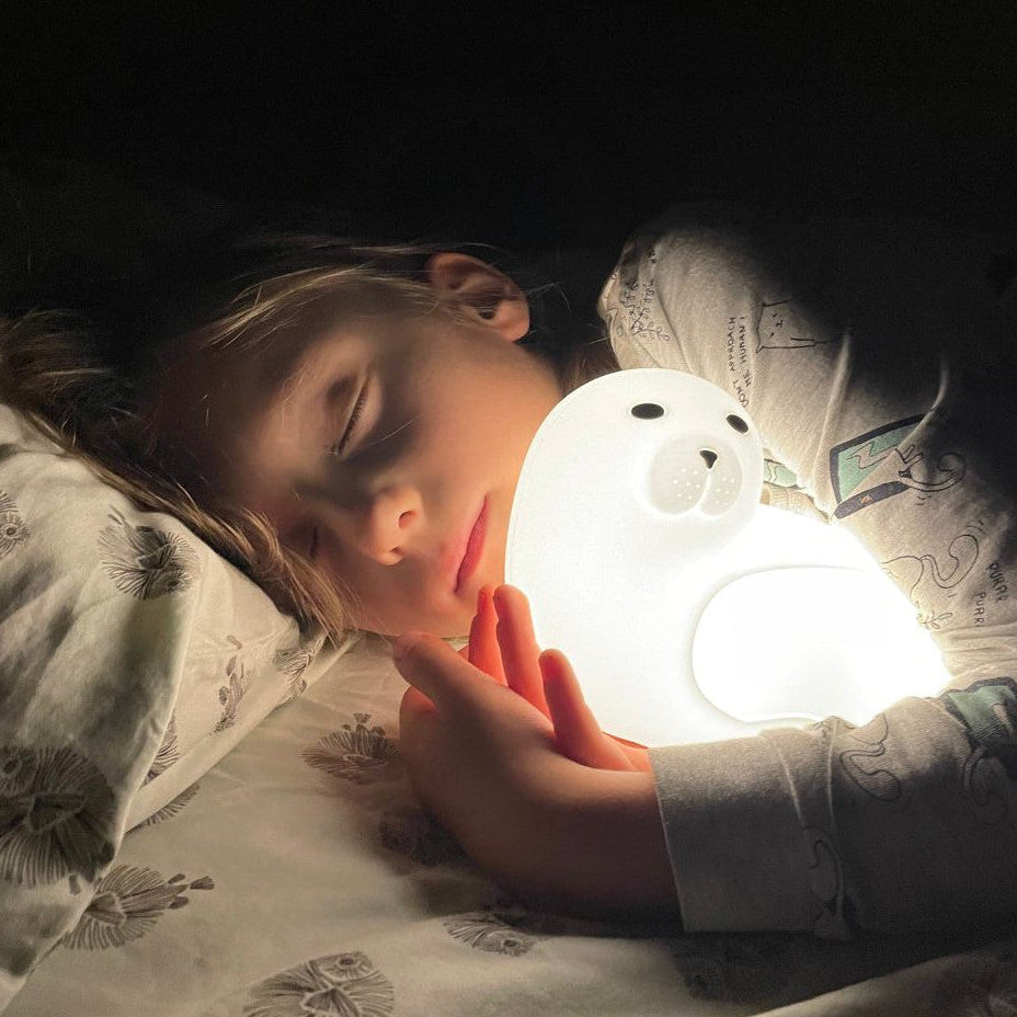 Seal Silicone Lamp with Remote - White