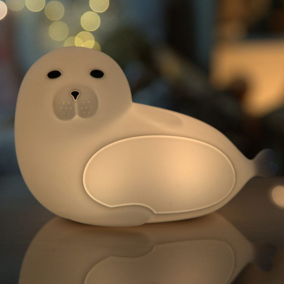 Seal Silicone Lamp with Remote - White