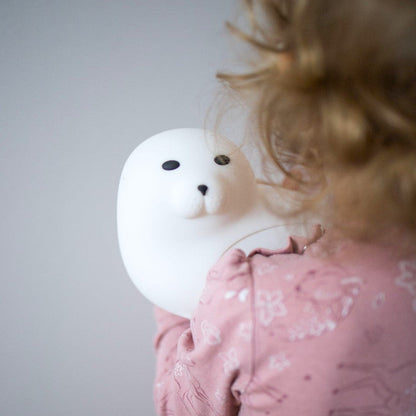 Seal Silicone Lamp with Remote - White