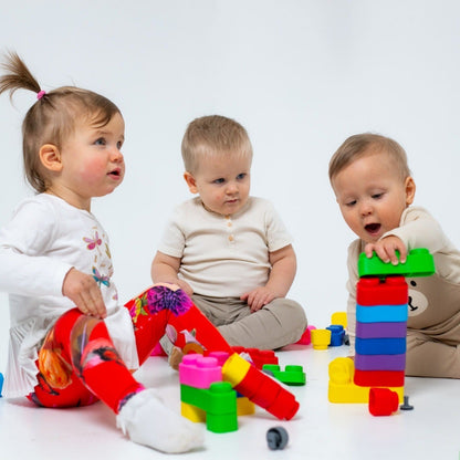 Soft Blocks Set With Wheels - 21 pcs 