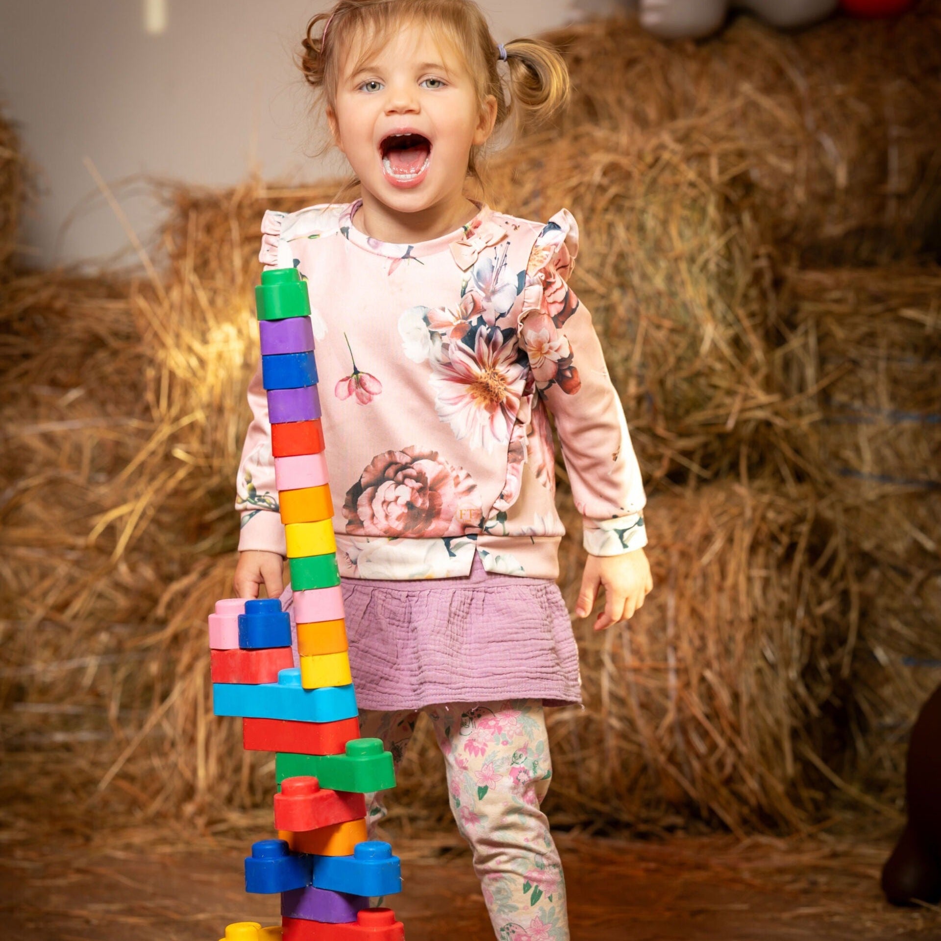 Soft Blocks Set With Wheels - 14 pcs