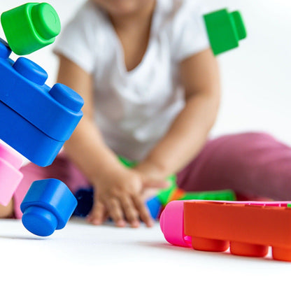 Soft Blocks Set With Wheels - 21 pcs 