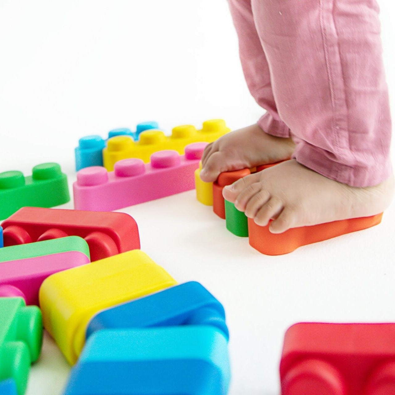 Soft Blocks Set With Wheels - 21 pcs 