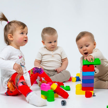 Soft Blocks Set With Wheels - 21 pcs 