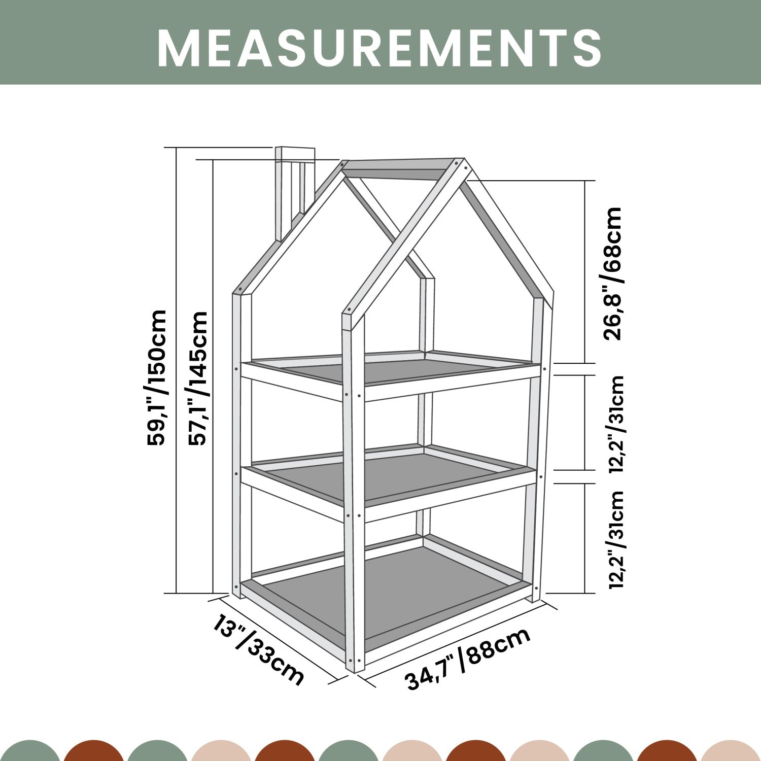 House Shaped Shelf For Kids